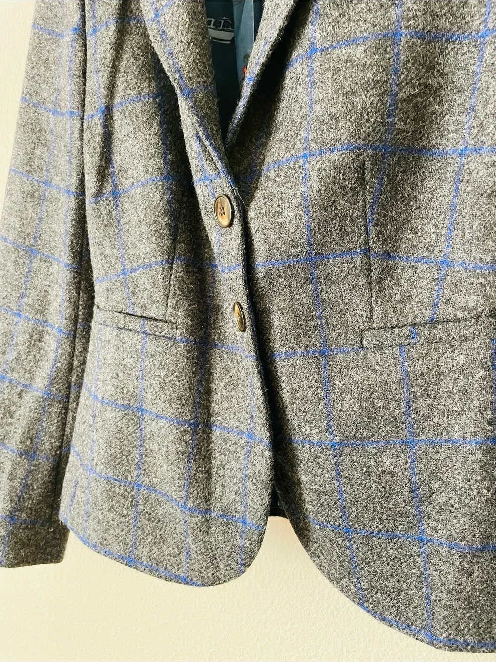 Boden Kids SIZE 6R British Tweed blazer jacket in grey